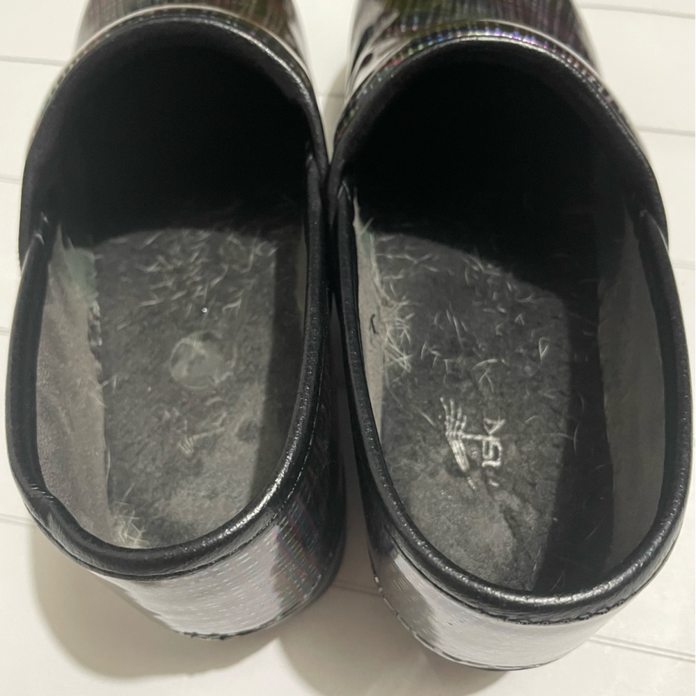 Dansko Black Rainbow Multicolor Colorful Metallic… - image 4